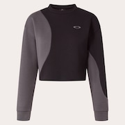 W Pursuit Cruise Crop Sweatshirt - Blackout/Uniform Gray
