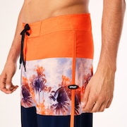 Palm Florals Rc 19” Boardshort - Soft Orange