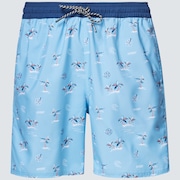 Tropics B1B Rc 18" Beach Short - Aviator Tropical Palms