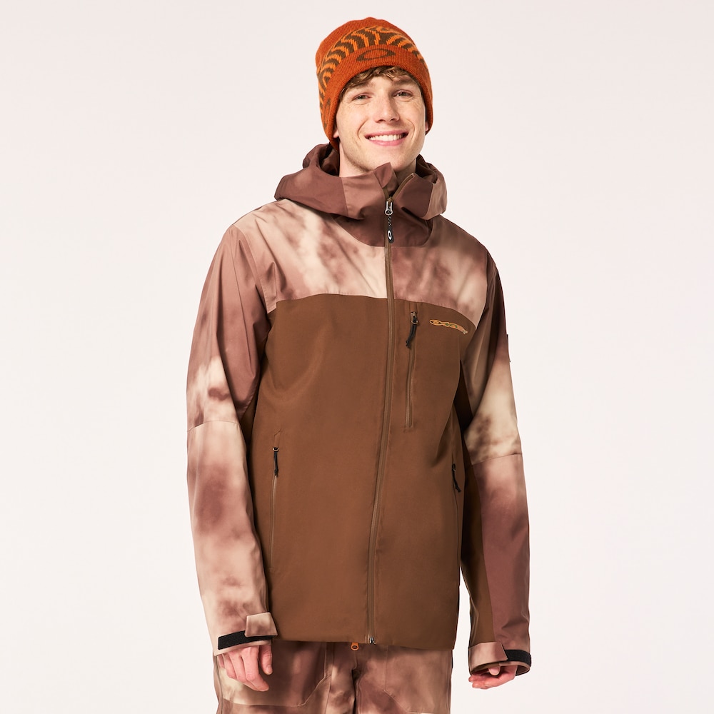 Oakley Tc Skull Reduct Shell Jacket in Carafe/Brown Clouds Print