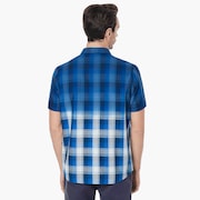Gradient Check SS Shirt - Dark Blue