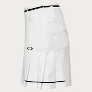 Elevate Deep Rise Pleats Skirt - White