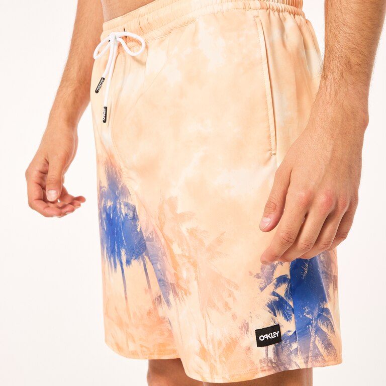 Canary Palms Rc 18" Beachshort - Palms Clouds Orange