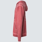 Overdyed Topo Fz Hoodie - Iron Red
