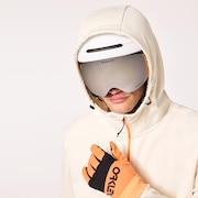 Tnp Nose Grab Softshell Hoodie - Arctic White/Soft Orange