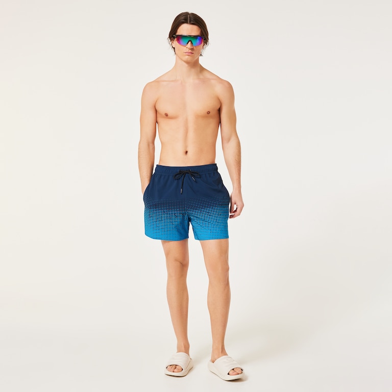 Sand Pixel Rc 16" Beachshort - Gradient Monogram Abyss/Blue