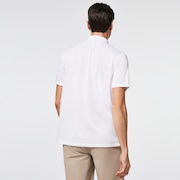 Contender Stripe Polo - White