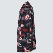Tropic Bloom SS Button Down - Black Hawai