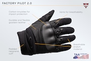 Factory Pilot 2.0 Glove TAA Compliant - Black