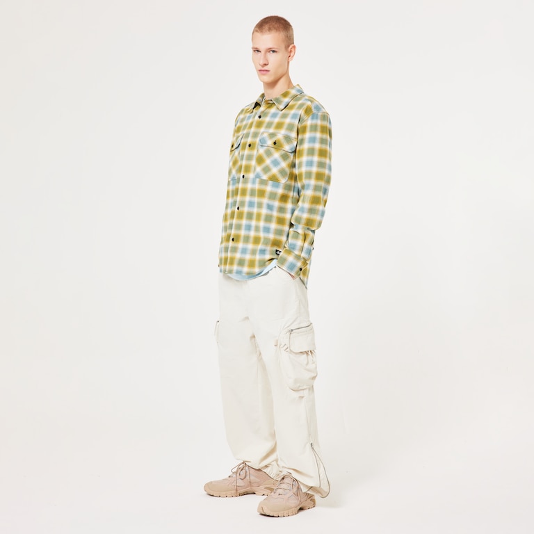 90s Plaid LS Shirt - Pacific/Mist/Sulfid Check
