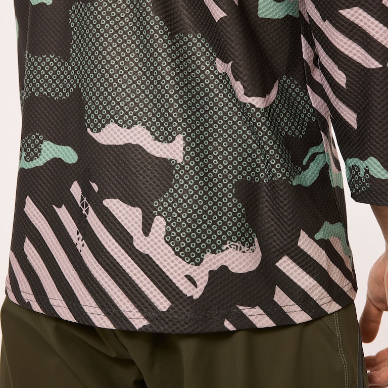 Ride Free LS Jersey - Green Stripe/Grip Camo