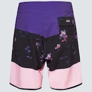 Tropics St 19"Rc Boardshort - Palms Stripe Black