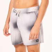 Sand Pixel Rc 16" Beachshort - Organic Spots Gray