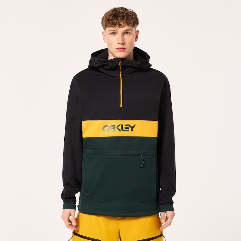 Tnp Nose Grab Softshell Hoodie - Black/Hunter Green