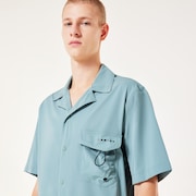 Cuban Collar SS Shirt - Pacific