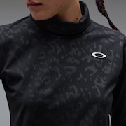 Elevate Embossed LS Mock Shirt - Pitch Black