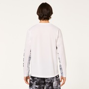 Slant Logo Print L/S Tee 8.0 - White