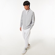 Skull Synchronism Ls Mock Shirt - Gray Slate