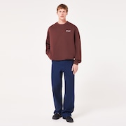 Mtl Ringed B1B Crew Sweatshirt - Grenache