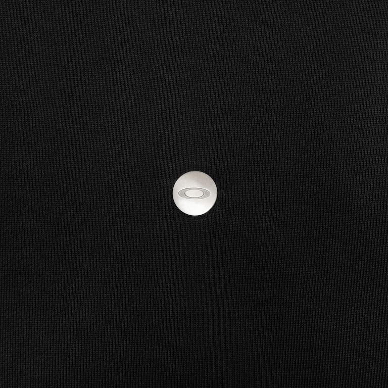 Hoodie Metallic Chest Coin - Pitch Black