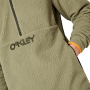 Fluffy Half Zip Jacket - Washed Army