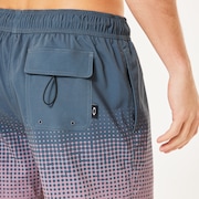 Sand Pixel Rc 16" Beachshort - Gradient Monogram Slate/Toadstool