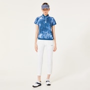 Elevate Squeeze Hem Polo - Blue Storm Print