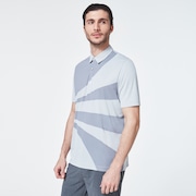 Geometric Swing  Polo - Fog Gray