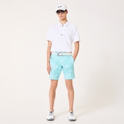 Skull Heat Block Staple Shorts - Turquoise Print