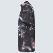 Skull Blurred Mock Shirt - Black Print