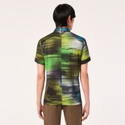 Skull Mirage Graphic Zip Shirt - Black Print