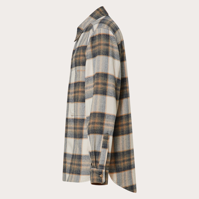 Oak Plaid LS Shirt - White/Black/Pebble