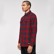 Bear Cozy Flannel - Fathom/Iron Red Check