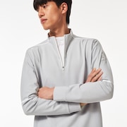 Skull Synchronism Ls Mock Shirt - Gray Slate