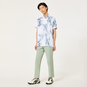 Skull Bold Omble Mock - White Print