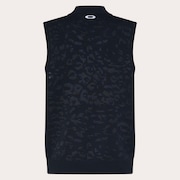 Skull Spotted Jacquard Vest - Pitch Black