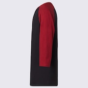 Relax Raglan 3/4 Tee - Black/Iron Red