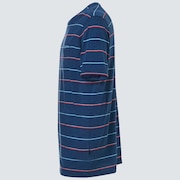 All Stripes SS Tee - Poseidon Heather