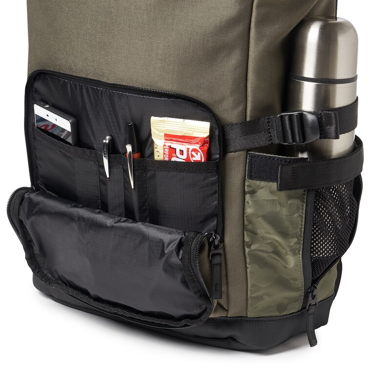 Utility Rolled Up Backpack - Dark Brush