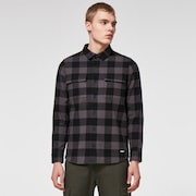 Bear Cozy Flannel - Black/Gray Check