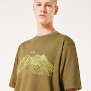 Wired Mtn Scape Tee - Army Green