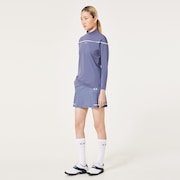 Elevate Deep Rise Pleats Skirt - Blue Tar