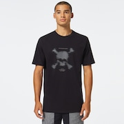 Blurred Scatter Skull Tee - Blackout