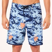 Palm Florals Rc 19” Boardshort - Tiger Flowers Camo Blue
