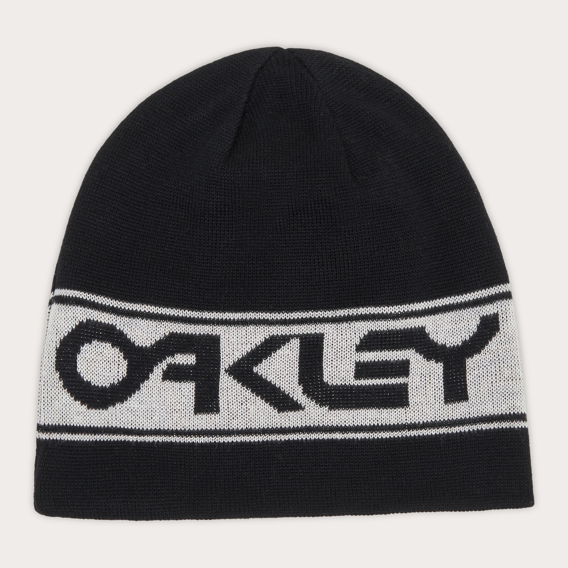 Oakley Tnp Reversible Beanie In Black,white