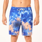 Canary Palms Rc 18" Beachshort - Palms Clouds Blue