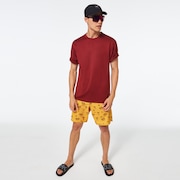 Swell Lf Uv Rashguard - Iron Red