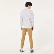 Skull Embossed LS Mock Shirt - Lunar Rock