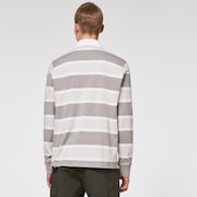 Drop Kick Rugby Polo - Stone Gray Stripes