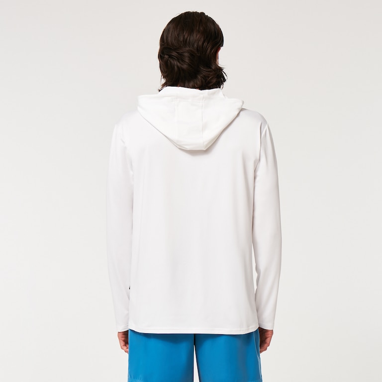 Rainbow Rc Hooded Rushguard - White